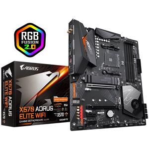GIGABYTE X570 AORUS ELITE WIFI Motherboard with 12+2 Phase Digital VRM with DrMOS, Advanced Thermal Design with Enlarged Heatsink, Dual PCIe 4.0 M.2 with Single Therma Guard, Intel® GbE LAN with cFosSpeed, Intel® Dual Band 802.11ac Wireless, Front USB Type-C, RGB Fusion 2.0