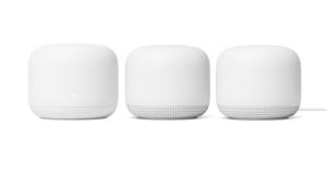 GOOGLE Nest Wifi Router with 2 Points - 3 Pack - Google Nest Wifi Whole Home Mesh Wi-Fi System