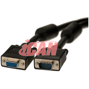 iCAN SVGA Extension Cable Triple-Shielded w/ Ferrites M/F - 25ft.