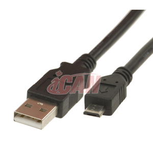 iCAN USB A Male to Micro USB B Male Cable for Cellular Phone - 3 ft.