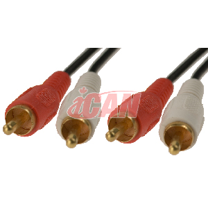 iCAN RCA 2xAudio Red/White Cable - 25 ft.