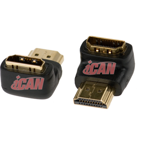 iCAN Right Angle HDMI M/F Adapter 90 Left