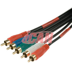 iCAN 720P High Definition Video Cable with RCA Aduio Output Component Cable - 6 ft. (AV 5CMPAVDO-06)