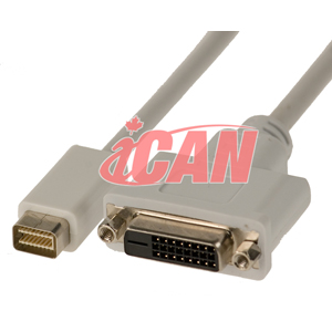 iCAN Mac Mini DVI Male to DVI-D Dual Link Female Premium Adapter