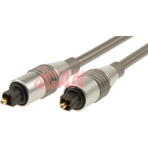 iCAN PREMIUM Connecteur Toslink en métal argenté 5,0 mm - 3 pi