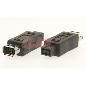 iCAN Firewire  (1394B) 9-pin Male to 6-pin Female Adapter (ADP 1394B-6F9M)