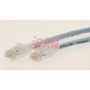 iCAN (C6ENB-050LBU) - Câble de raccordement anti-coupure RJ45 Cat6 - 50 pi (Bleu pâle)