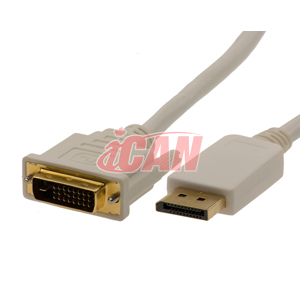 Câble vidéo haut de gamme iCAN DisplayPort mâle vers DVI-D mâle - 15 pieds
