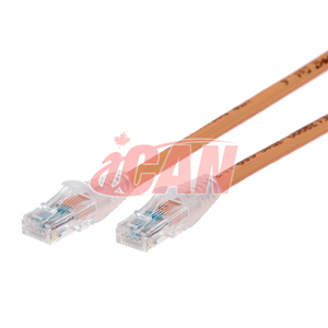 iCAN CAT6 RJ45 Patch Cable, Snagless - 200 ft. (Light Orange)