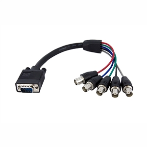 STARTECH Coax HD15 VGA to 5 BNC RGBHV Monitor Cable M/F - 1 ft