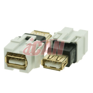 iCAN USB A/A Female/Female Coupler Keystone