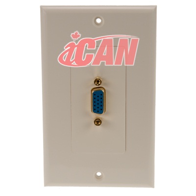 iCAN High Quality SVGA F/F Coupler Decora Type Wall-plate