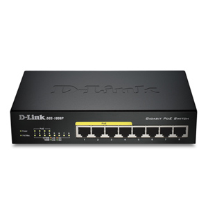D-LINK Business (DGS-1008P) Gigabit 8-port PoE Switch with Metal Chass