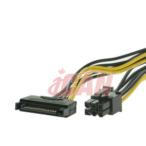 ICAN SATA Power Mâle vers PCI Express Femelle pour Carte PCI Express