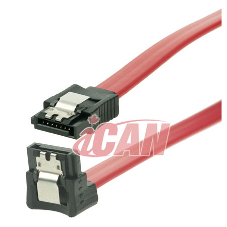 iCAN (SATA3-6G-18RS) - Câble de données SATA 3 6 Gbit/s droit / angle droit - 18 po