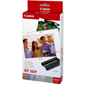 Canon (KP-36IP) - Cartouche d'encre couleur pour imprimantes Canon -- 36 feuilles de papier à étiquettes de 4 po x 6 po (773...