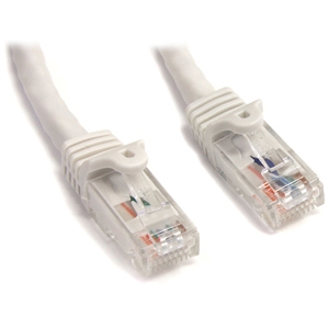 StarTech 10 ft White Snagless Cat6 UTP Patch Cable - Category 6 - 10 ft - 1 x RJ-45 Male Network - 1 x RJ-45 Male Network - Whi