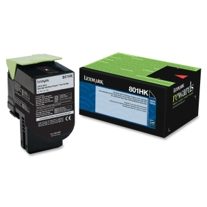 Cartouche de toner à rendement élevé de retour de programme LEXMARK 801HK noire