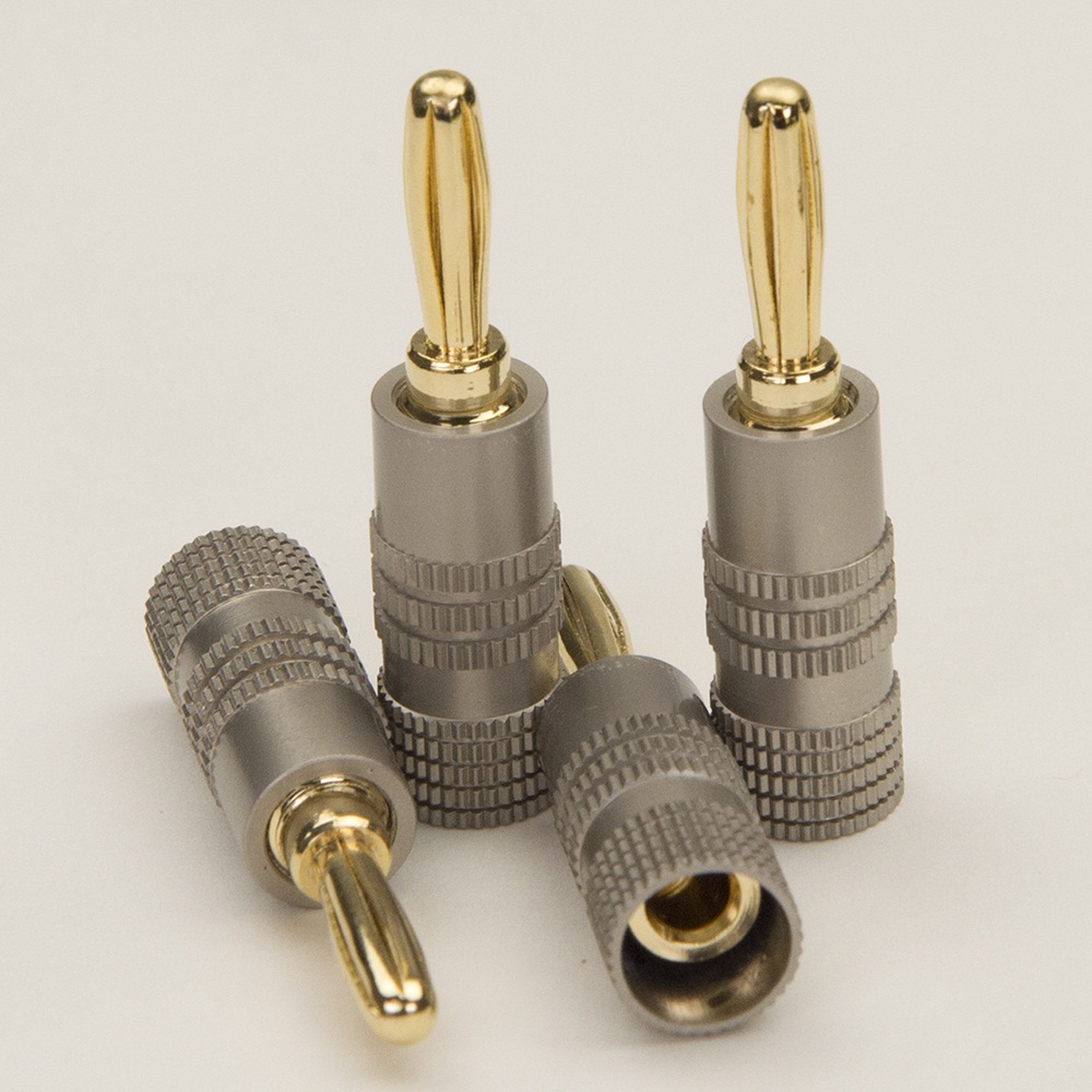 iCAN Premium High Quality Speaker Banana Plugs, 4pcs