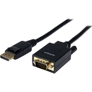 StarTech (DP2VGAMM6) - Câble DisplayPort vers VGA - M/M - VGA HD-15 mâle - DisplayPort mâle - 6 pi (Noir)