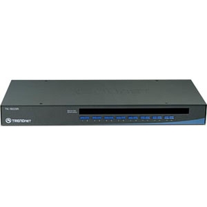TRENDnet (TK-1603R) - Commutateur KVM USB/PS/2 à 16 ports - Montage sur rack - 16 x 1 - 16 x clavier / souris / vidéo HD-15 ...
