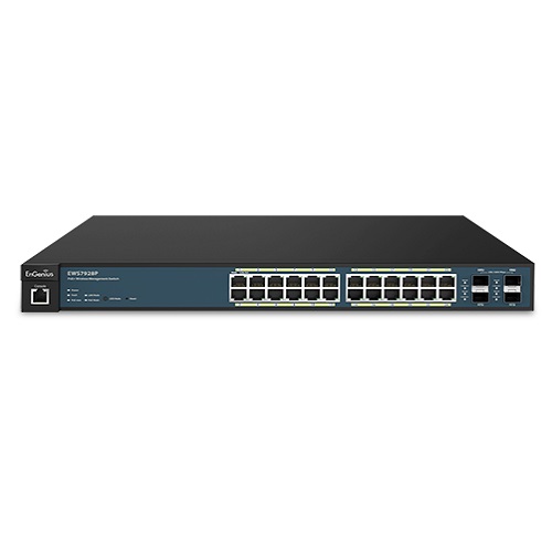 EnGenius (EWS7928P) Neutron Series 24-Port Gigabit PoE+ Wireless Management Switch with 4 SFP Ports