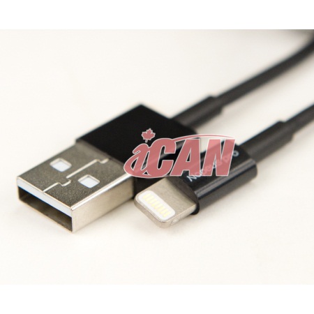 Câble Lightning (M) vers USB (M) certifié iCAN MFI pour iOS 8+, 6 pieds