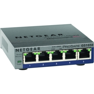NETGEAR (GS105E-200NAS) Commutateur ProSafe Plus, 5 ports