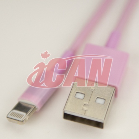 iCAN Lightning Male to USB male Cable for Data Sync & Charging designed for iPhone 6, 6+ PINK (IOS8.0+) (Works for all model...