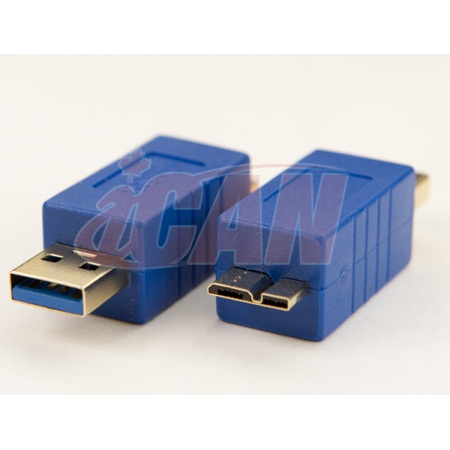 iCAN USB 3.0 SuperSpeed A Male to Micro B Male to Male Gold-Plated Adapter (1 pack)