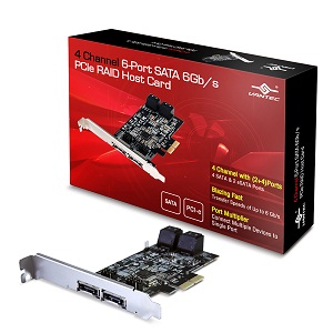 Vantec 4 Channel 6-Port SATA 6Gb/s PCIe RAID Host Card (UGT-ST644R)