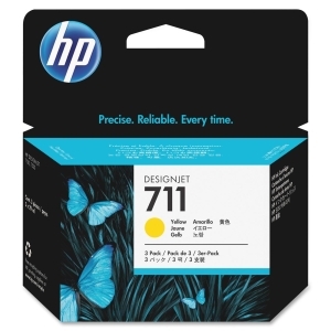 HP 711 3-Pack 29-ml Yellow Ink Cartridges - Inkjet - 3 / Pack (CZ136A)