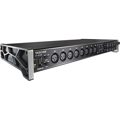 TASCAM (US-16x08) - Interface audio / MIDI USB -- 24 bits - Résolution 96 kHz - 8 entrées micro XLR - 8 entrées ligne TRS - ...