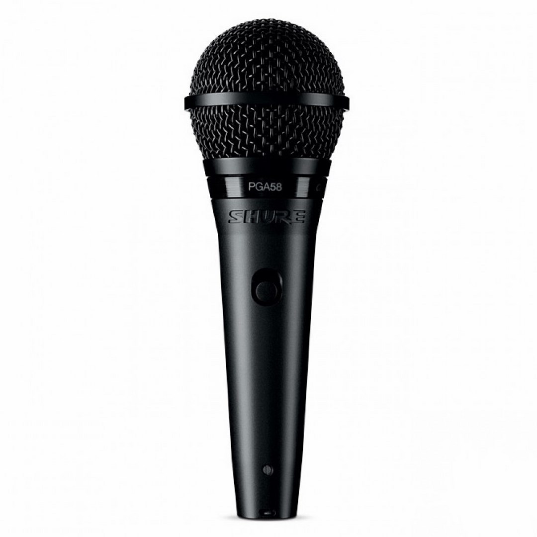 Microphone vocal dynamique SHURE cardioïde, câble XLR et pied perche trépied