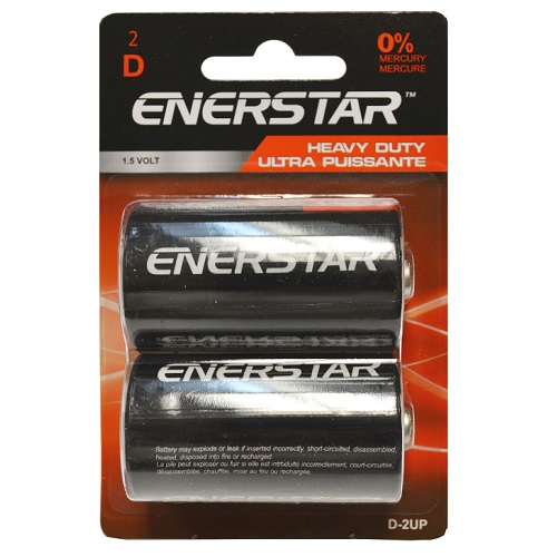 ENERSTAR "D" Ultra Power battery, (D-2UP) - 2 Pack