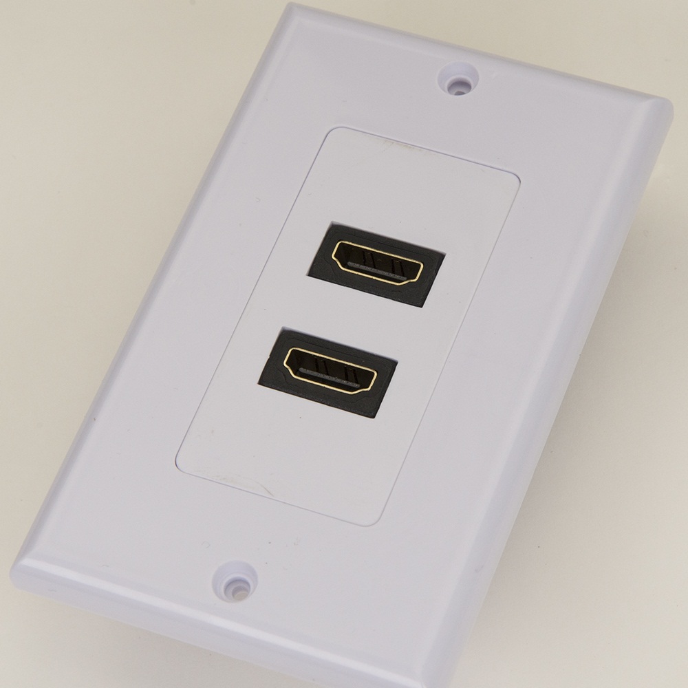 iCAN 2 ports 2 HDMI F/F Type Keystone Plaque frontale Type Decora