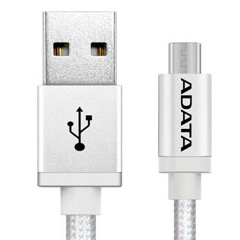 Le câble micro USB tressé en métal argenté ADATA