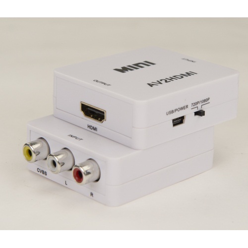 iCAN Mini RCA Composite to HDMI 1080p Converter with 3RCA Composite (Yellow/Red/White) Audio/Video input to 1080P HDMI output f