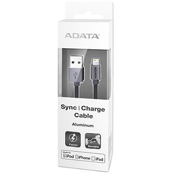 Câble de synchronisation et de charge ADATA en aluminium de 100 cm en titane