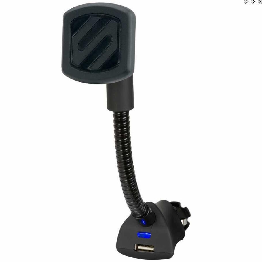 SCOSCHE 12V Magnetic Mount for Mobile Devices - Goose Neck (Black)