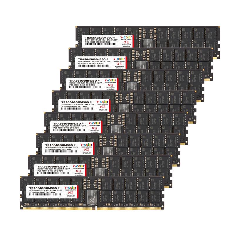 v-color 512GB 8x 64GB DDR5 6000MHz CL36 RDIMM