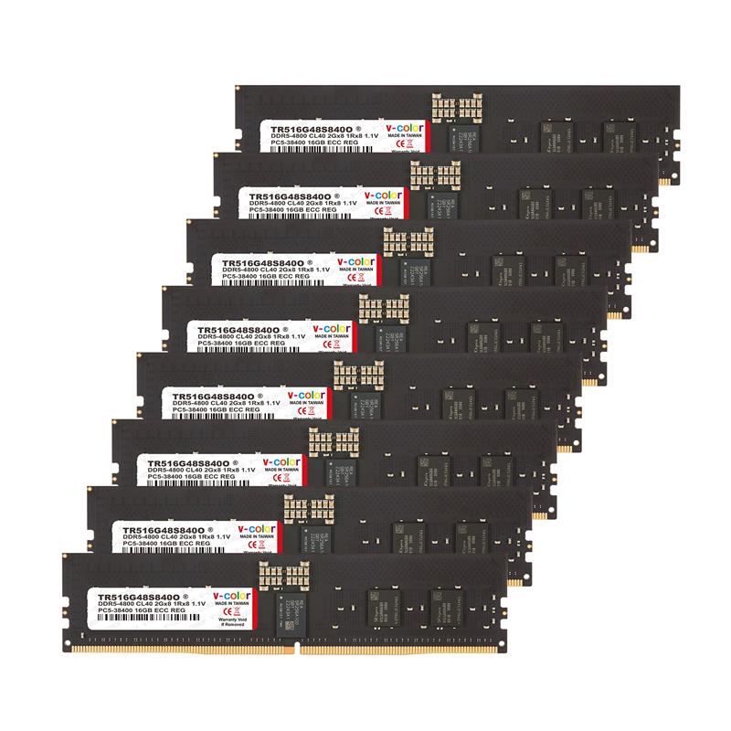 v-color 16 Go (8x16Go) DDR5 4800 MHz CL40 RDIMM