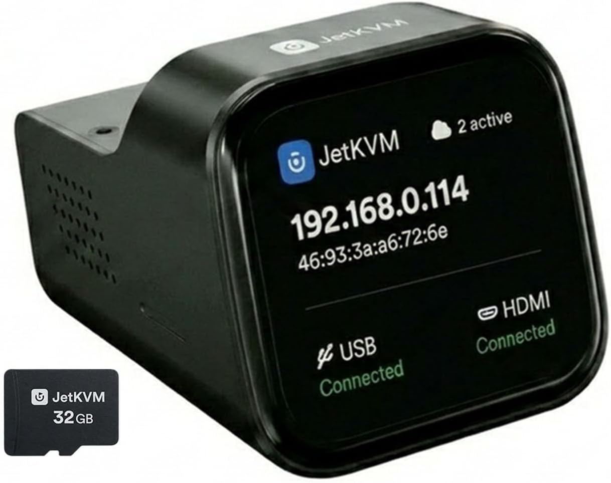 JetKVM IP KVM,Jet KVM Over IP, Ethernet IPKVM,Control Any Computer Rem