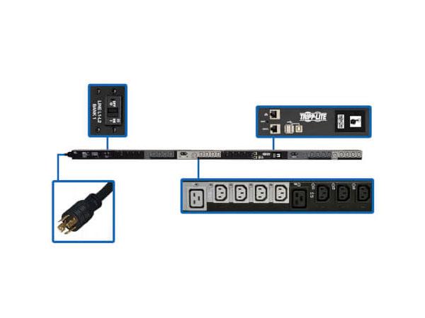 EATON PDU3EVSR6L2130 3-Phase 30 Switched PDU PDU