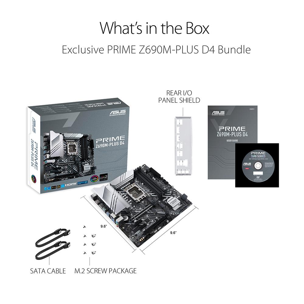 ASUS Prime Z690M-Plus D4 LGA 1700 | Intel® 12th Gen(Open Box)