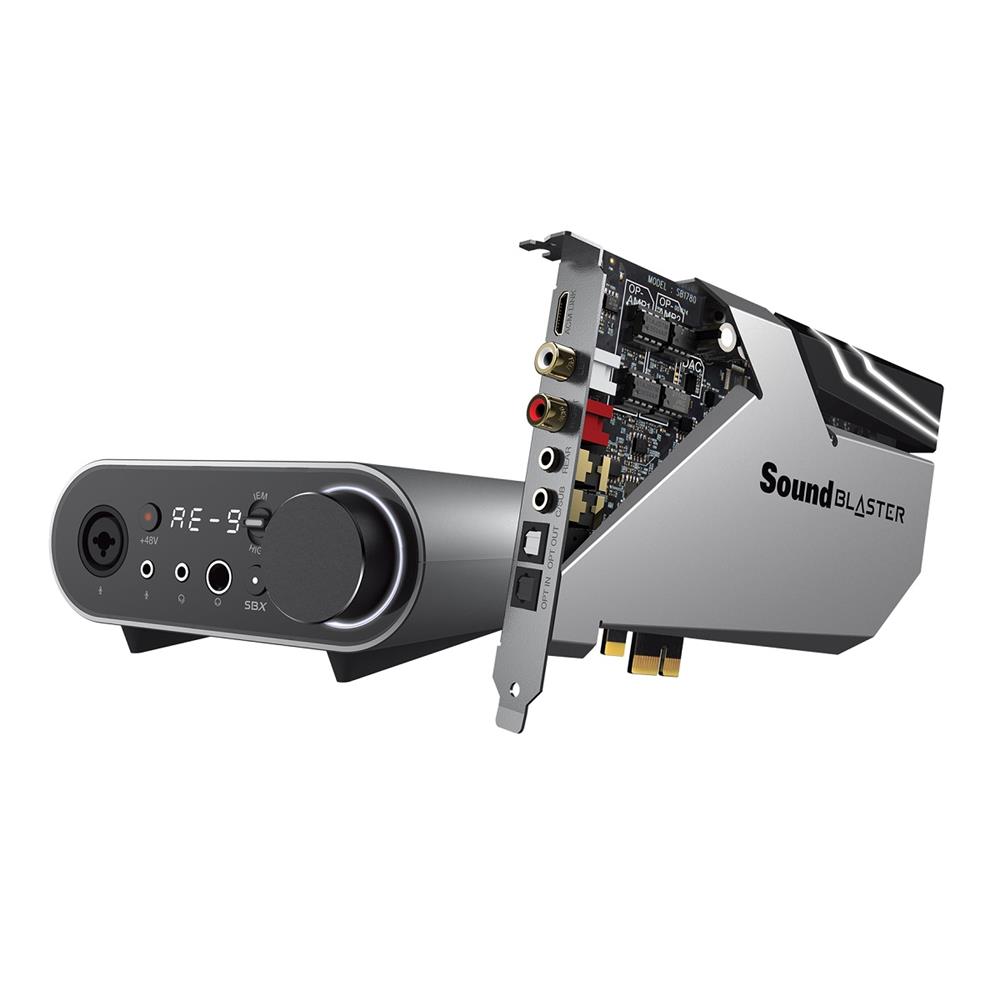 Sound Blaster AE-9 PCIe with Audio Control Module - Metallic Grey