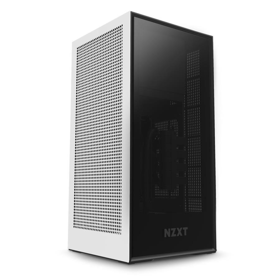 NZXT H1 Version2 2022 White Color with 140mm Liquid Cooler, PCIe Gen.4  Extender and SFX 750W Gold PSU