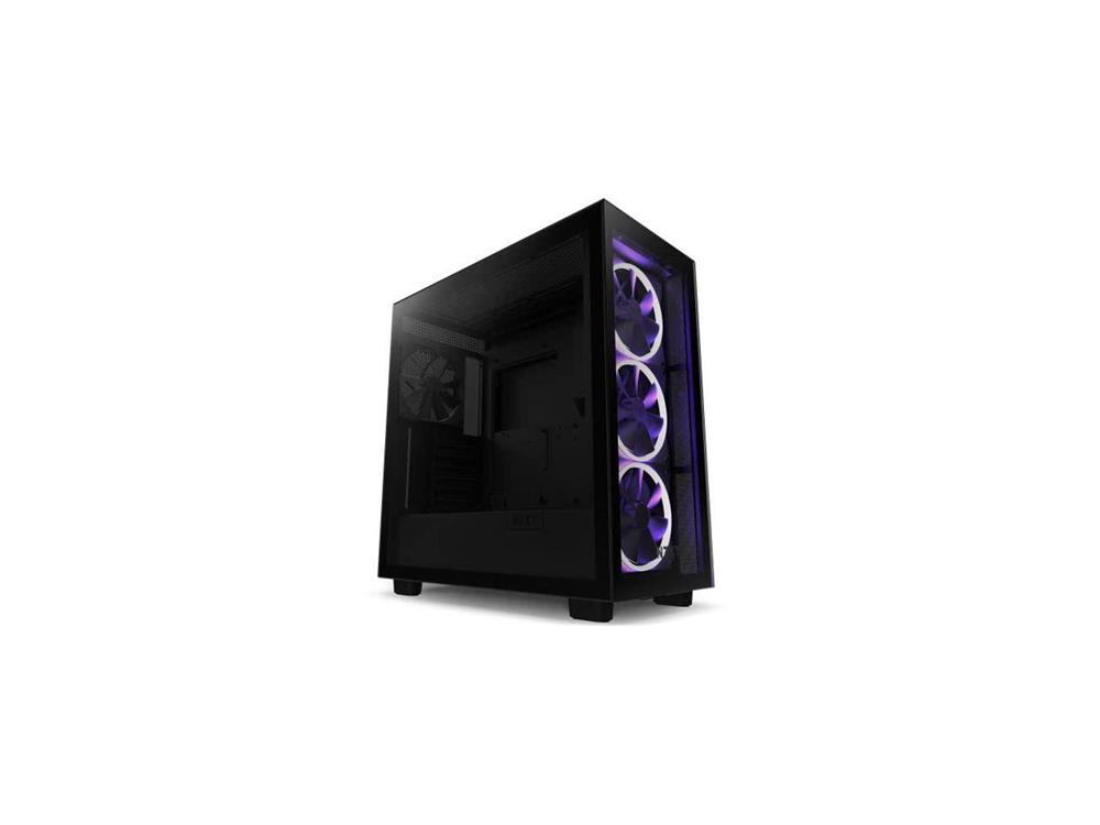  NZXT H7 Elite - CM-H71EB-01 - ATX Mid Tower PC Gaming Case -  Front I/O USB Type-C Port - Quick-Release Tempered Glass Side Panel - Black  : Electronics