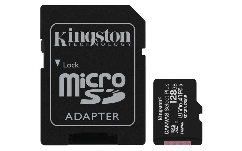 Kingston Canvas Select Plus, 128GB microSDXC w/ ADP