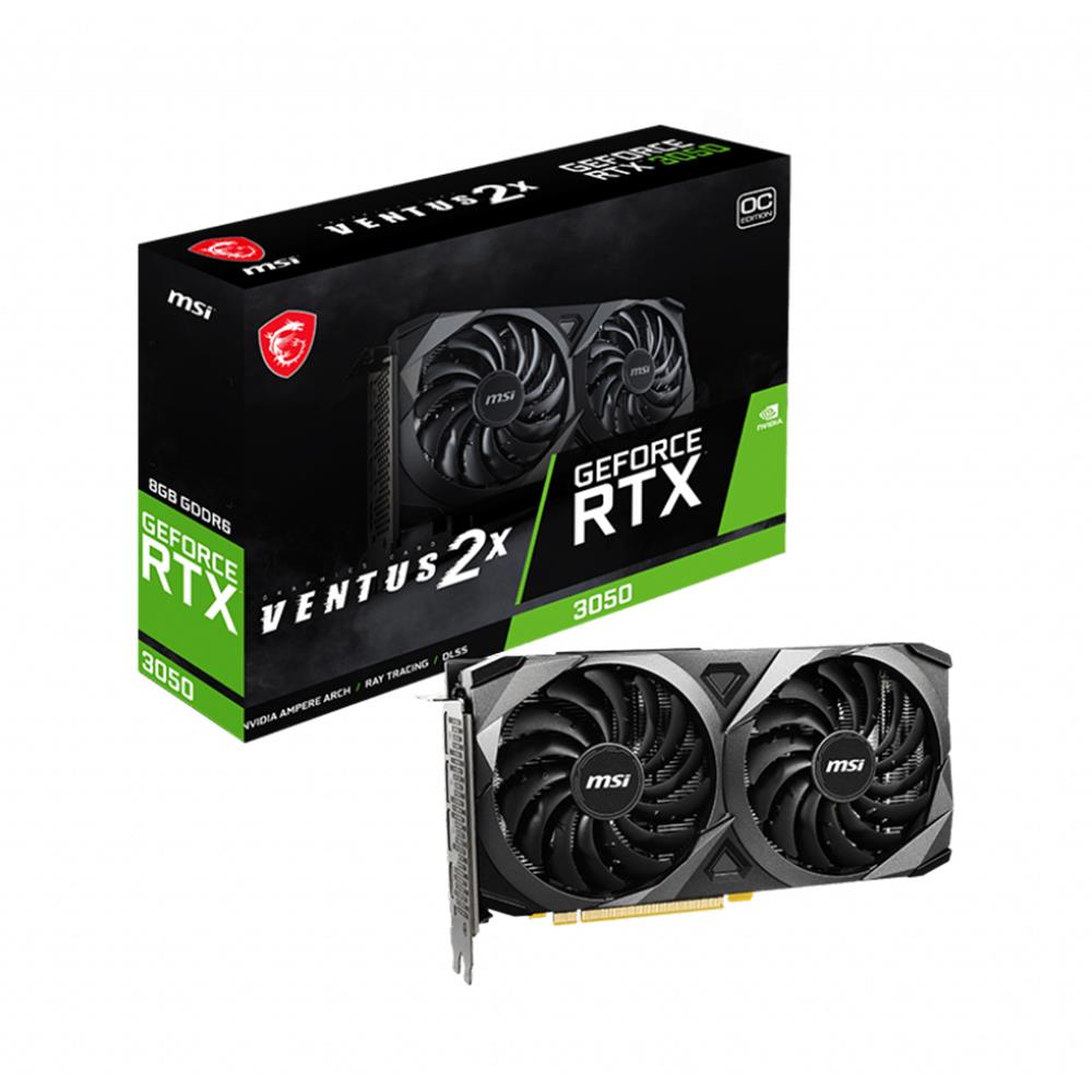 MSI GeForce RTX 3050 Ventus 2X 8G OC 8GB GDDR6 14 Gbps PCIE4.0